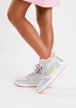 Clearance Zapatillas Altas Con Luces Arcoíris Multicolor Zapatillas Con Luces|Zapatillas