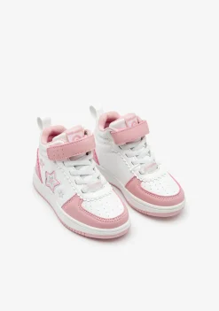 Outlet Zapatillas Altas Con Luces Estrellas Rosa Zapatillas Con Luces|Zapatillas