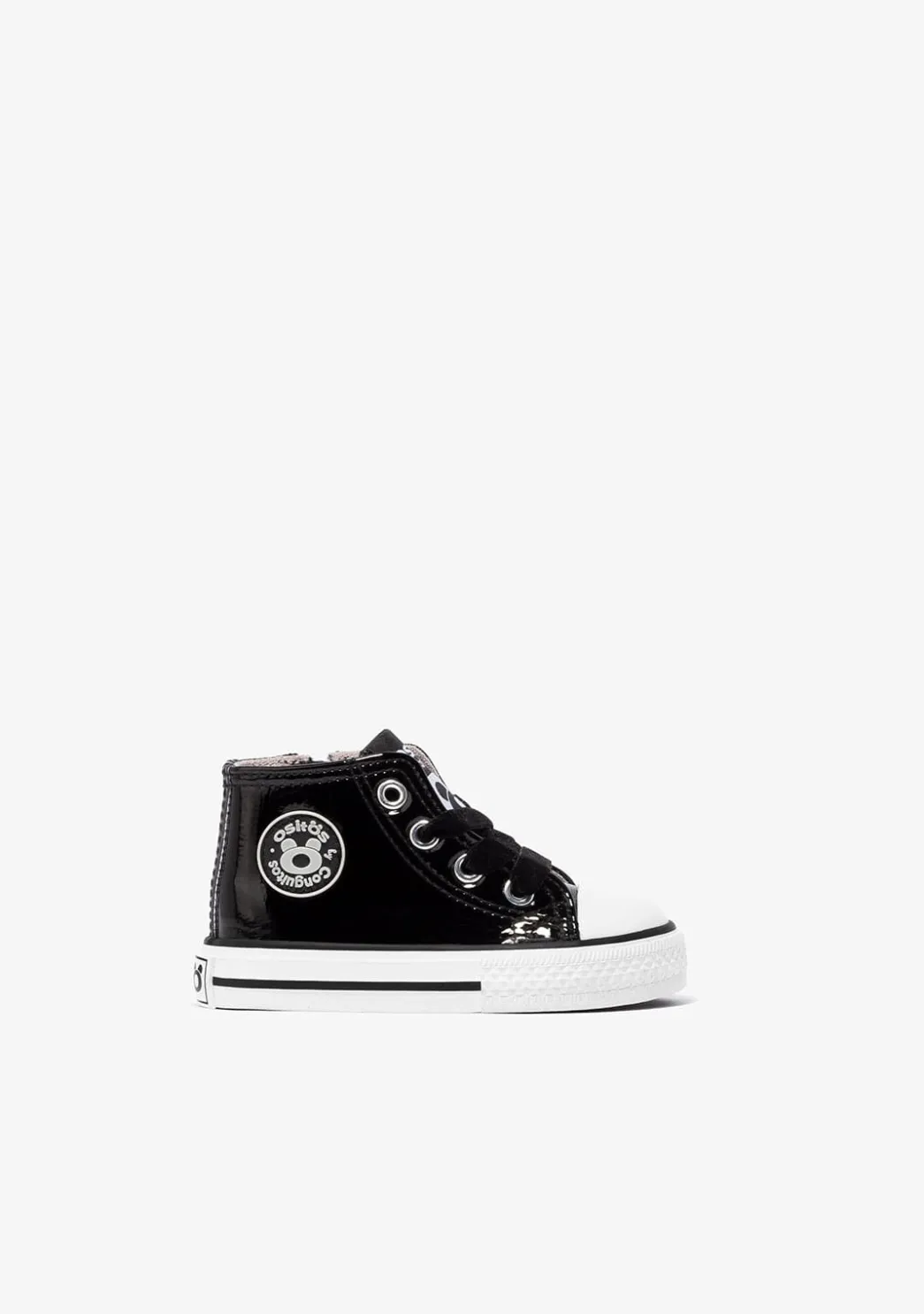 Sale Zapatillas Altas De Bebé Charol Negro Zapatillas|Zapatillas
