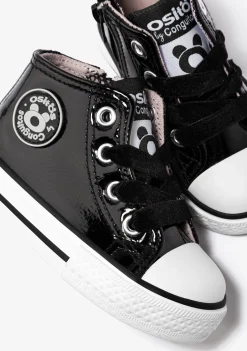 Sale Zapatillas Altas De Bebé Charol Negro Zapatillas|Zapatillas