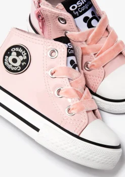 Cheap Zapatillas Altas De Bebé Charol Rosa Zapatillas|Zapatillas