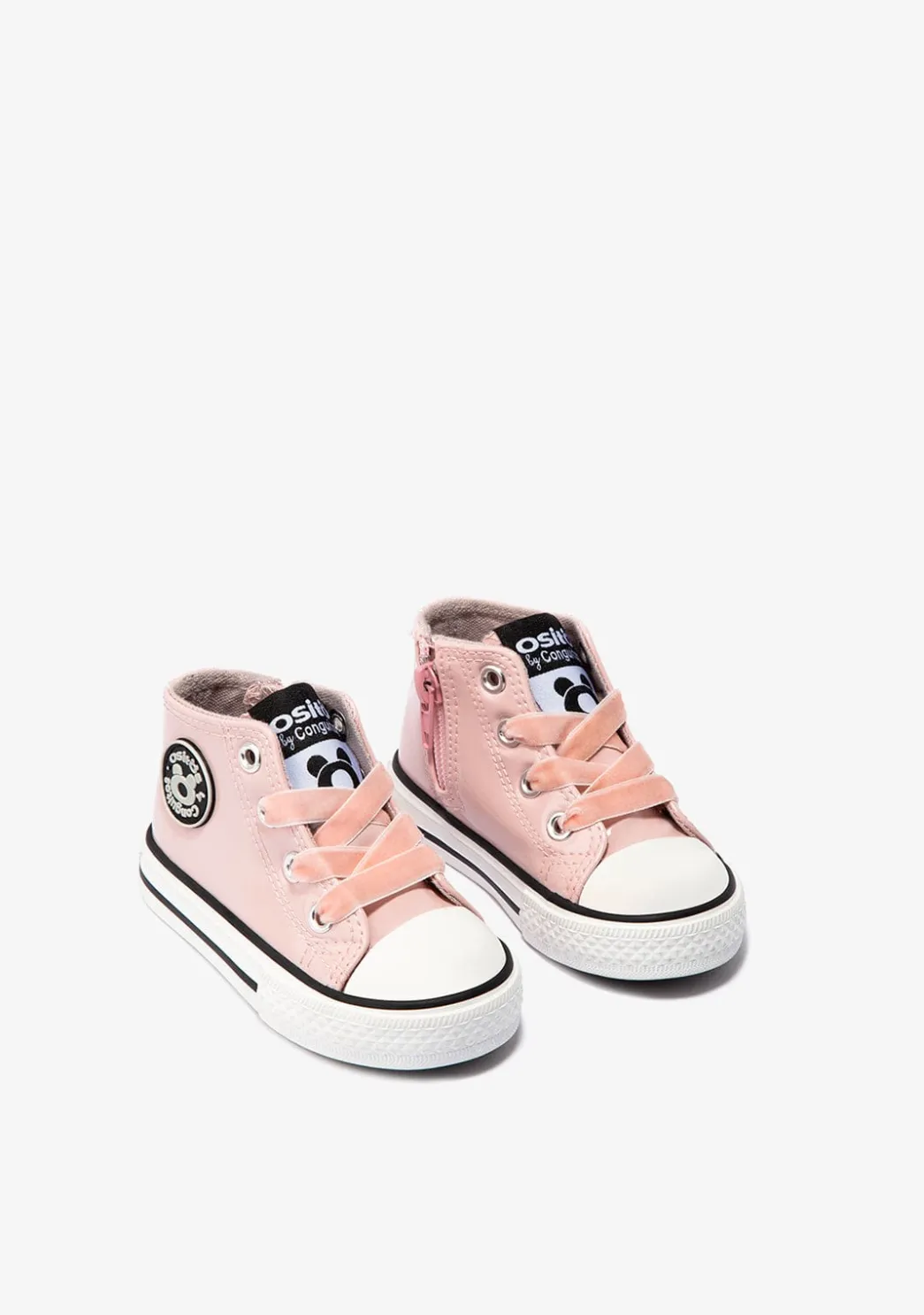Cheap Zapatillas Altas De Bebé Charol Rosa Zapatillas|Zapatillas