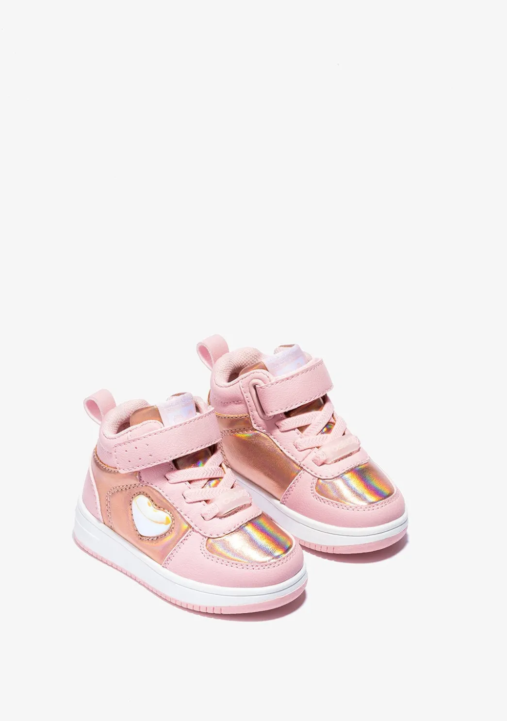 Cheap Zapatillas Altas De Bebé Con Luz Corazón Rosa Zapatillas Con Luces|Zapatillas