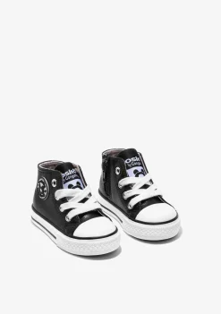 Shop Zapatillas Altas De Bebé Logo Napa Negro Zapatillas|Zapatillas