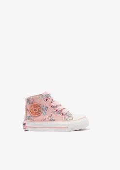 Fashion Zapatillas Altas De Bebé Unicornio Napa Rosa Zapatillas|Zapatillas