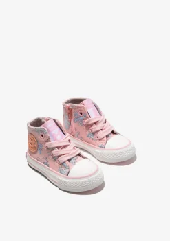 Fashion Zapatillas Altas De Bebé Unicornio Napa Rosa Zapatillas|Zapatillas