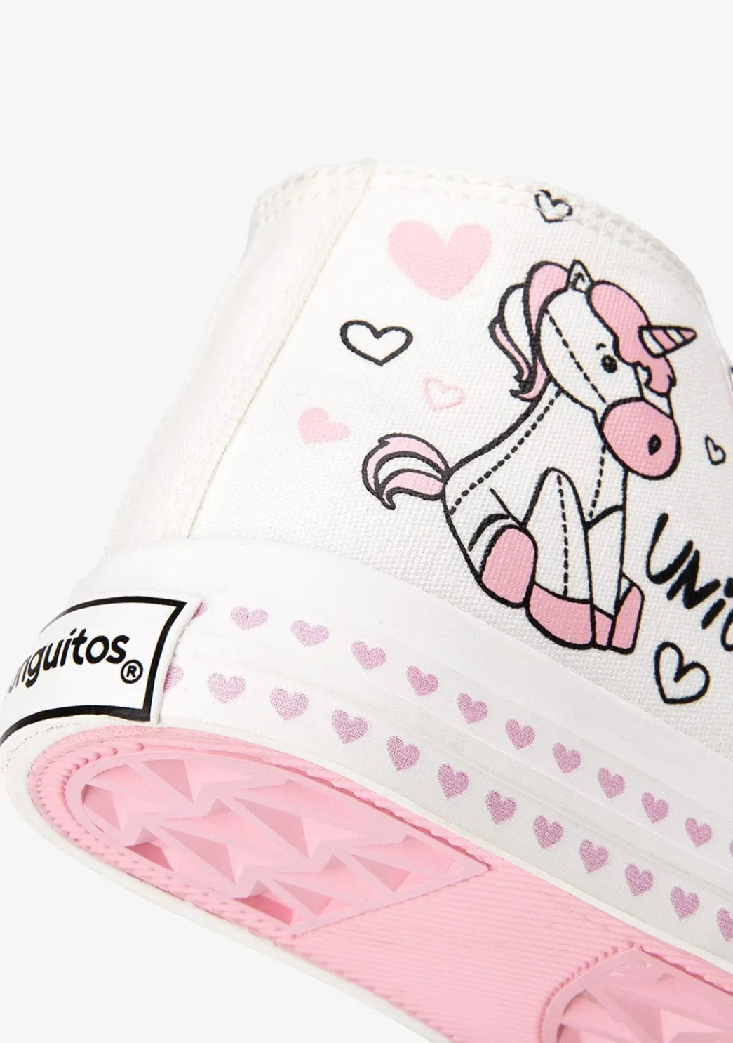 Discount Zapatillas Altas De Niña Estampado Unicornio Zapatillas