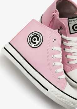 Flash Sale Zapatillas Altas De Niña Logo Napa Rosa Zapatillas