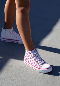 Best Sale Zapatillas Altas De Niña Solares Blanco Zapatillas