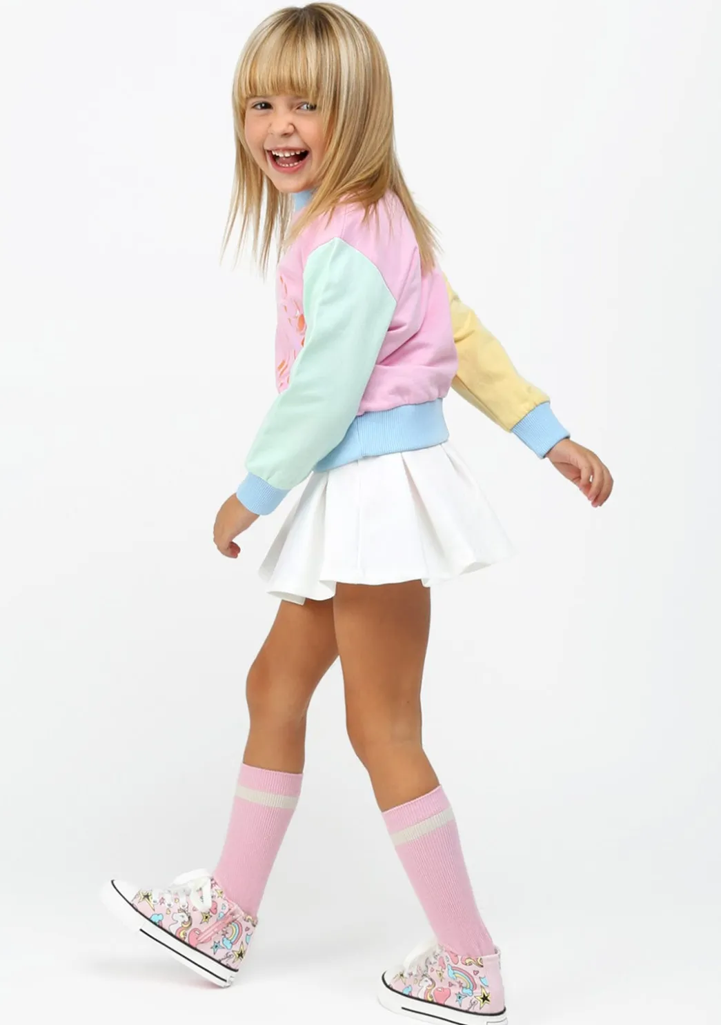 Outlet Zapatillas Altas De Niña Unicornio Rosa Zapatillas