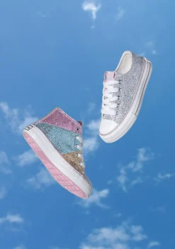 Cheap Zapatillas Altas Glitter Patchwork Zapatillas