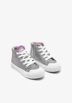 Shop Zapatillas Altas Glitter Plomo Zapatillas|Zapatillas