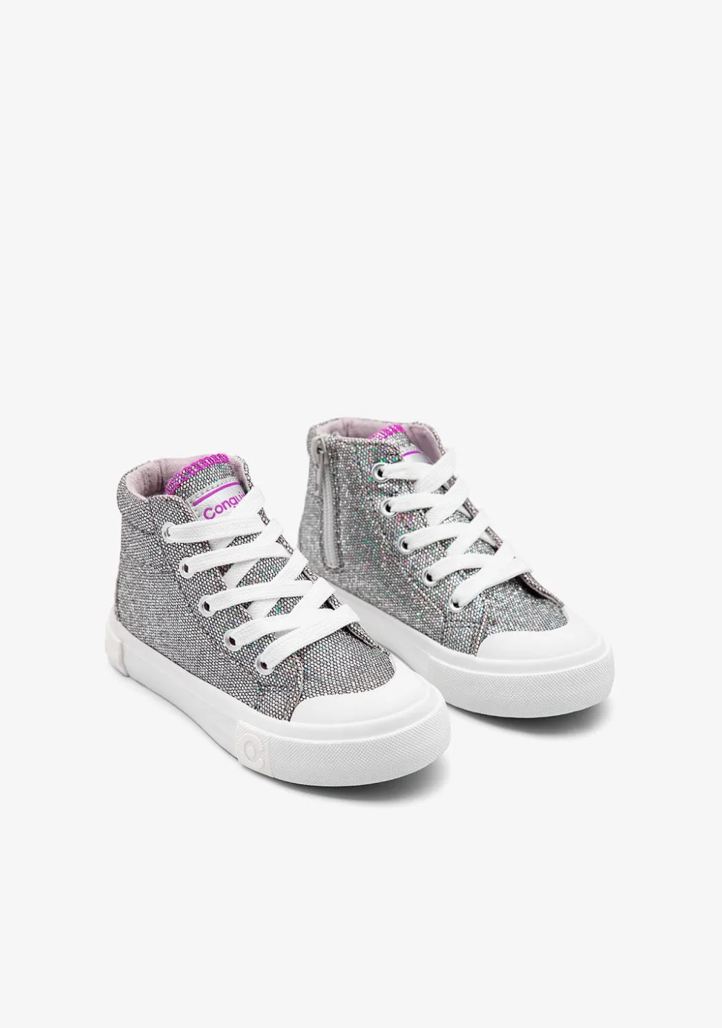 Shop Zapatillas Altas Glitter Plomo Zapatillas|Zapatillas