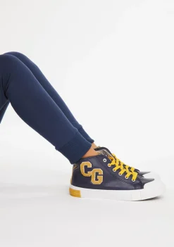 New Zapatillas Altas Letras Azul Marino Zapatillas|Zapatillas