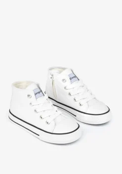 New Zapatillas Altas Lona Blanco Zapatillas|Zapatillas