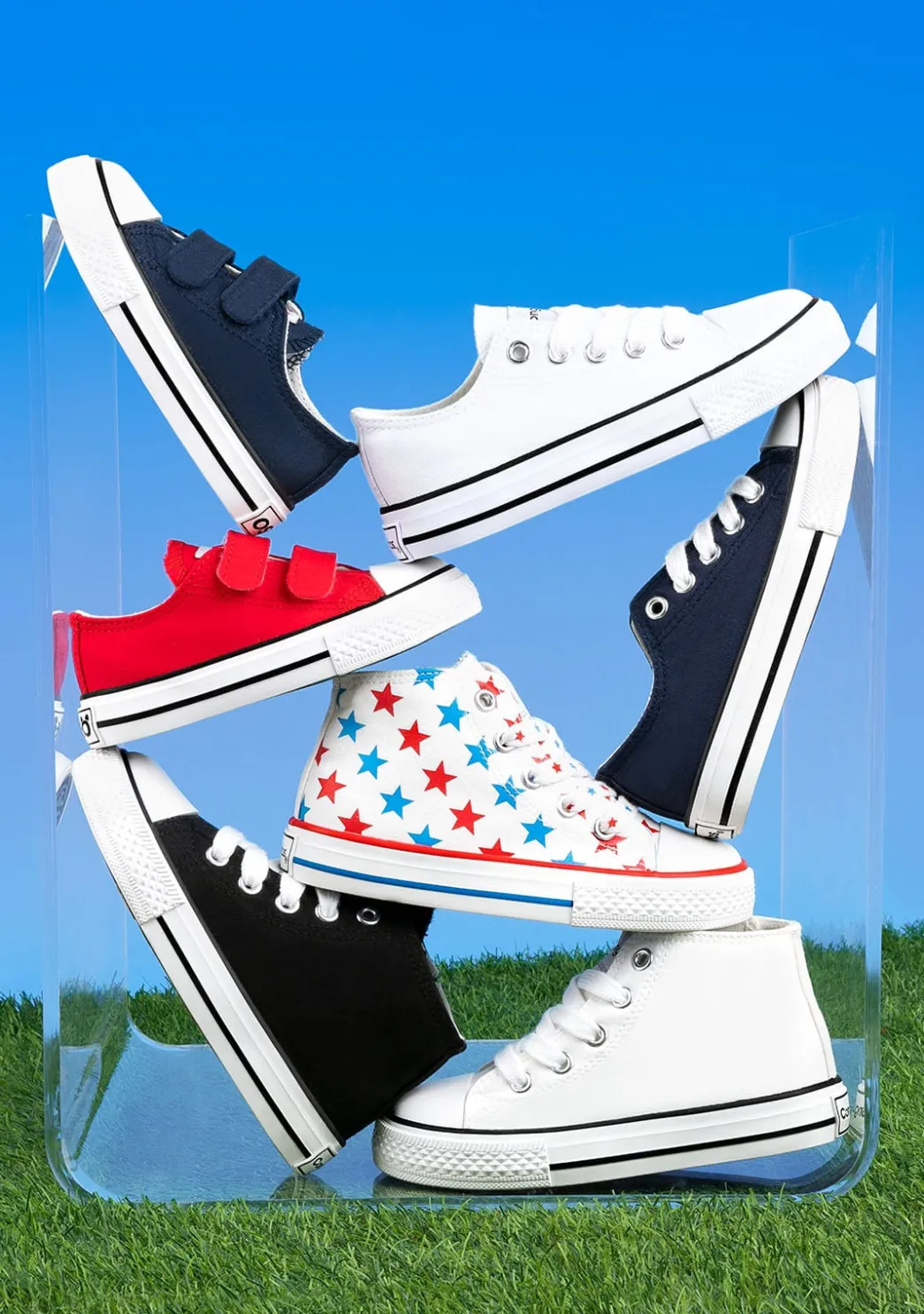 New Zapatillas Altas Lona Blanco Zapatillas|Zapatillas