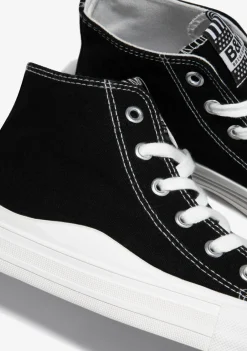 Fashion Zapatillas Altas Lona Negro B&W Zapatillas|Zapatillas
