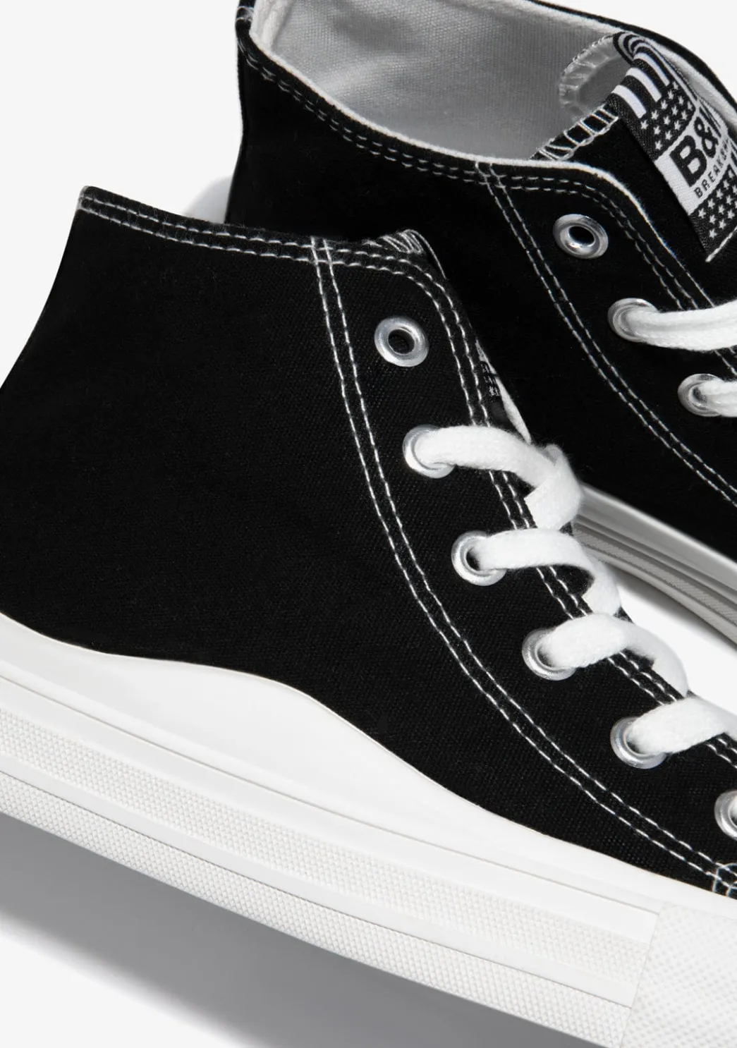 Fashion Zapatillas Altas Lona Negro B&W Zapatillas|Zapatillas