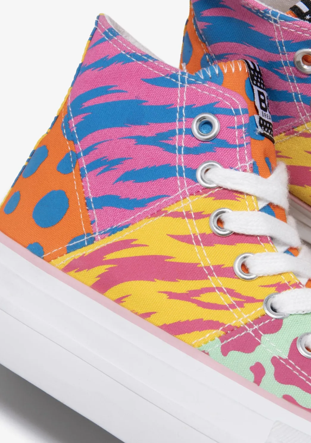 Online Zapatillas Altas Patchwork Multicolor B&W Zapatillas|Zapatillas