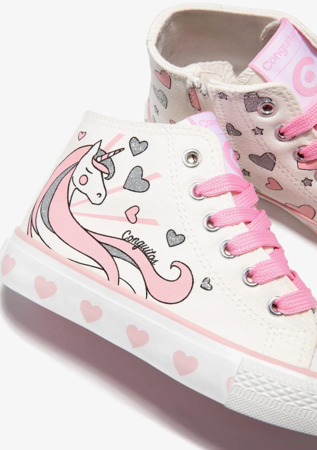 Hot Zapatillas Altas Unicornio Blanco Zapatillas
