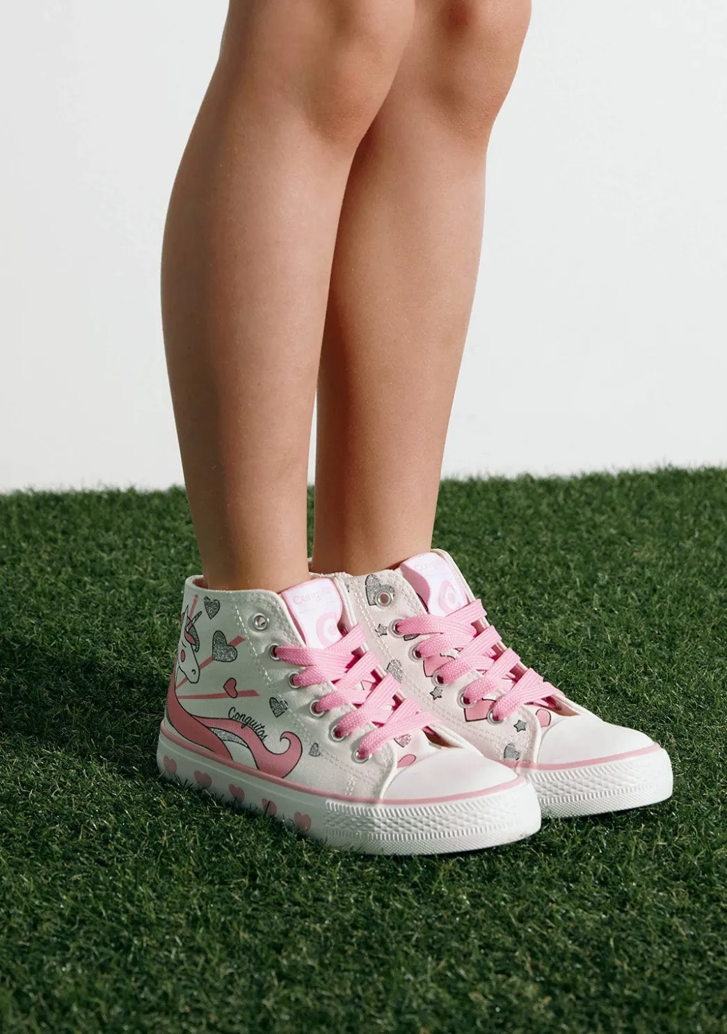 Hot Zapatillas Altas Unicornio Blanco Zapatillas