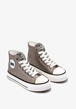 Shop Zapatillas Altas Unisex Basic Napa Plomo B&W Zapatillas|Zapatillas