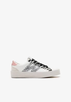 Cheap Zapatillas Bajas Glitter Cebra B&W Zapatillas|Zapatillas