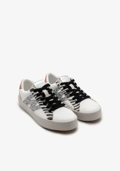 Cheap Zapatillas Bajas Glitter Cebra B&W Zapatillas|Zapatillas