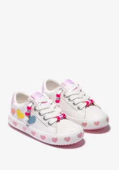 Hot Zapatillas Cordones Corazones Blanco Zapatillas