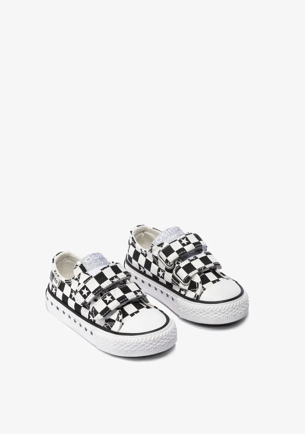 Sale Zapatillas De Bebé Cuadros Lona Negro Zapatillas|Zapatillas