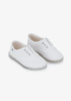 New Zapatillas De Lona Ecológicas Blanco Zapatillas|Zapatillas