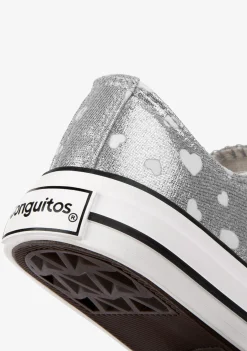 Store Zapatillas De Niña Brillo En La Oscuridad Plata Zapatillas
