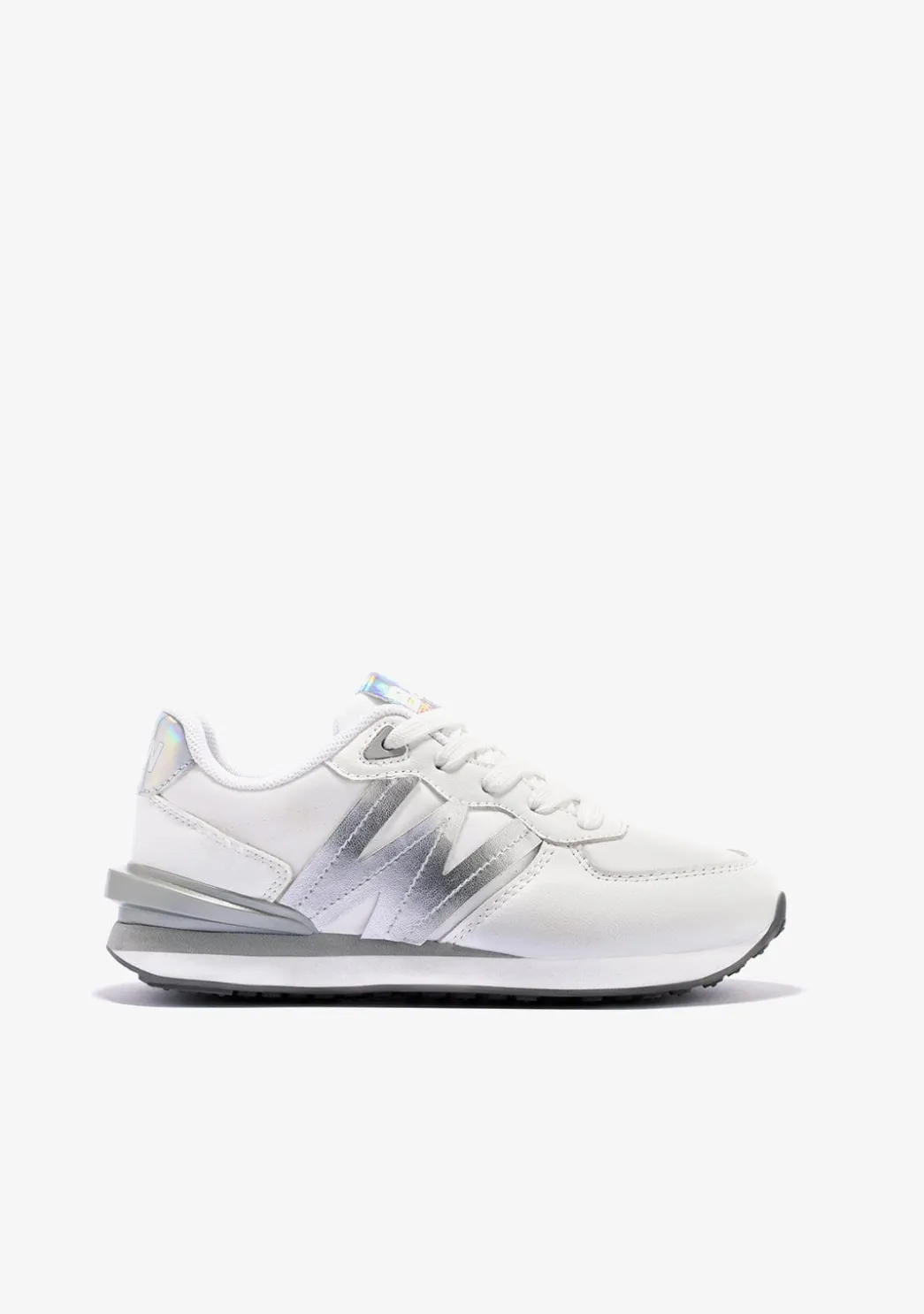 Best Sale Zapatillas De Niña Logo Blanco Plata B&W Zapatillas|Zapatillas