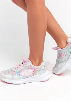 Discount Zapatillas De Niña Unicornio Con Luz Metalizado Blanco Zapatillas Con Luces|Zapatillas