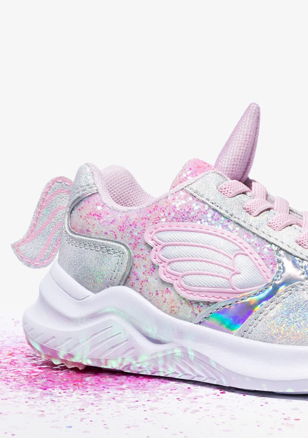 Discount Zapatillas De Niña Unicornio Con Luz Metalizado Blanco Zapatillas Con Luces|Zapatillas