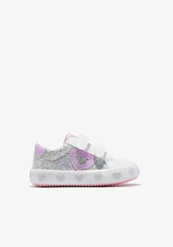 Outlet Zapatillas Glitter Corazones Blanco Zapatillas|Zapatillas