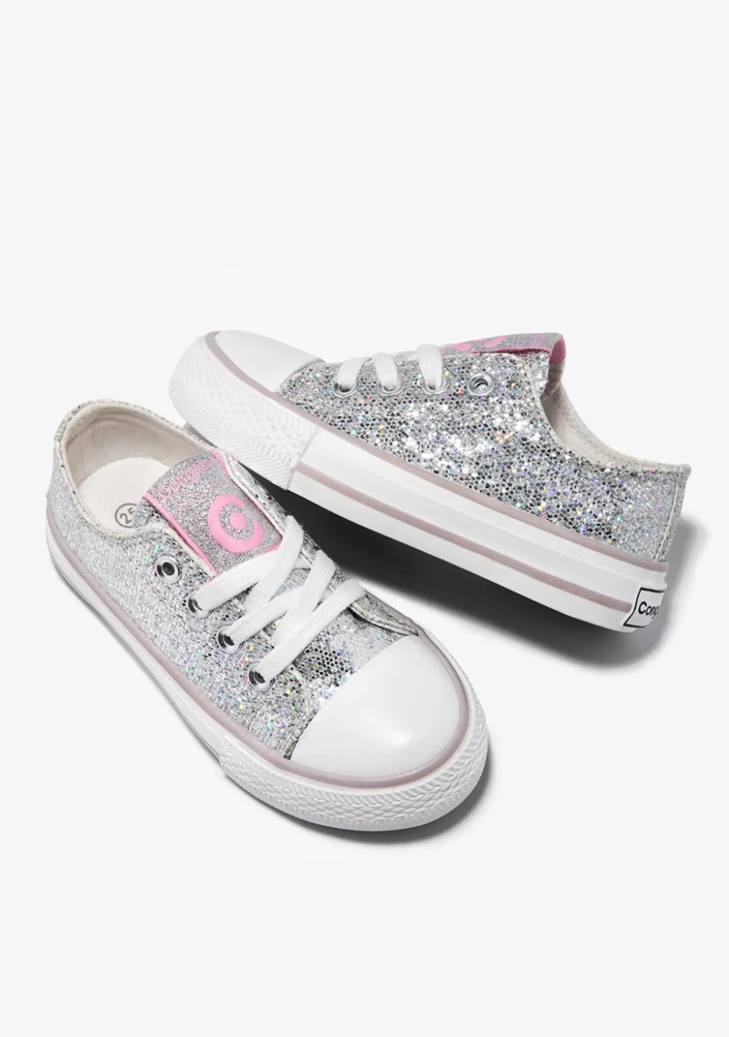Shop Zapatillas Glitter Plata Zapatillas