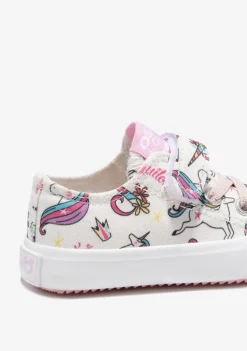 New Zapatillas Tira Adherente Unicornio Blanco Zapatillas|Zapatillas