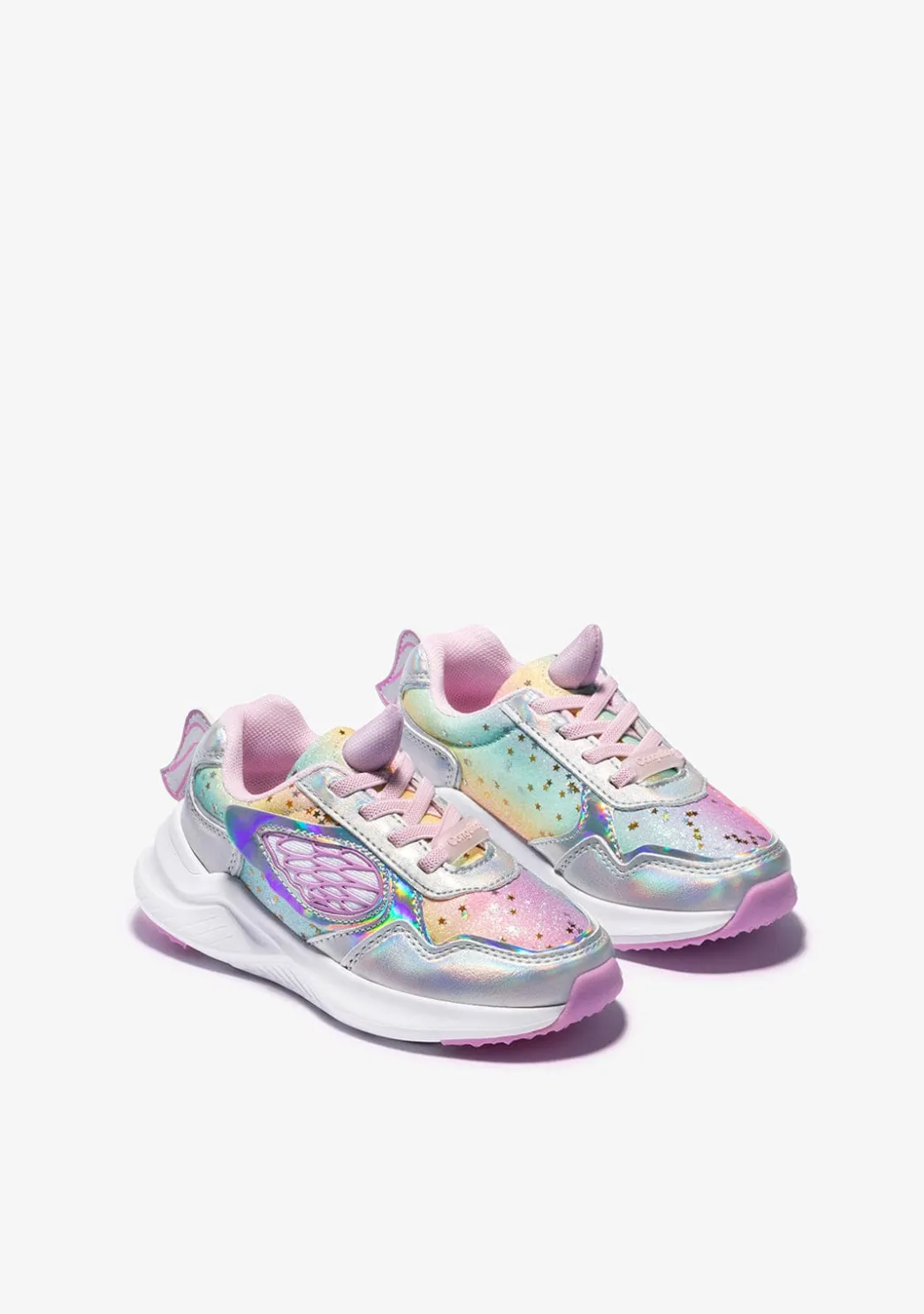 Best Sale Zapatillas Unicornio Glitter Con Luz Metalizado Zapatillas Con Luces|Zapatillas