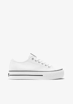 Hot Zapatillas Unisex Basic Lona Blanco B&W Zapatillas|Zapatillas