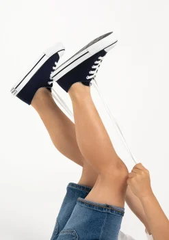 Best Sale Zapatillas Unisex Basic Lona Marino Zapatillas|Zapatillas
