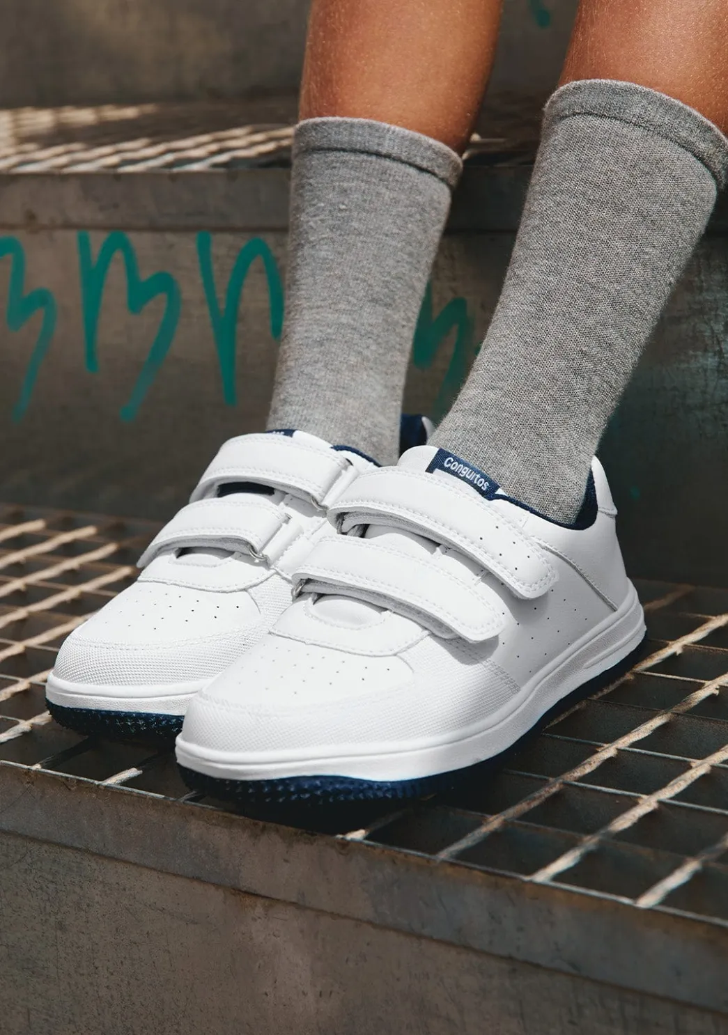 Online Zapatillas Unisex Blanco / Azul Marino Colegiales|Zapatillas