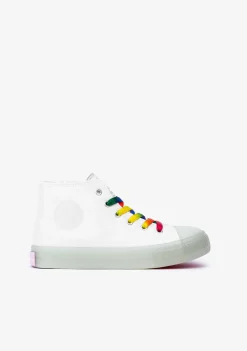 Flash Sale Zapatillas Unisex Cordones Con Luz Lona Blanco Zapatillas Con Luces|Zapatillas